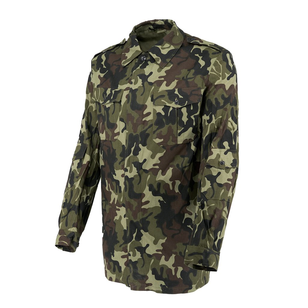 Chaqueta rumana de campo M90 patrón mosaico, vista frontal en camuflaje