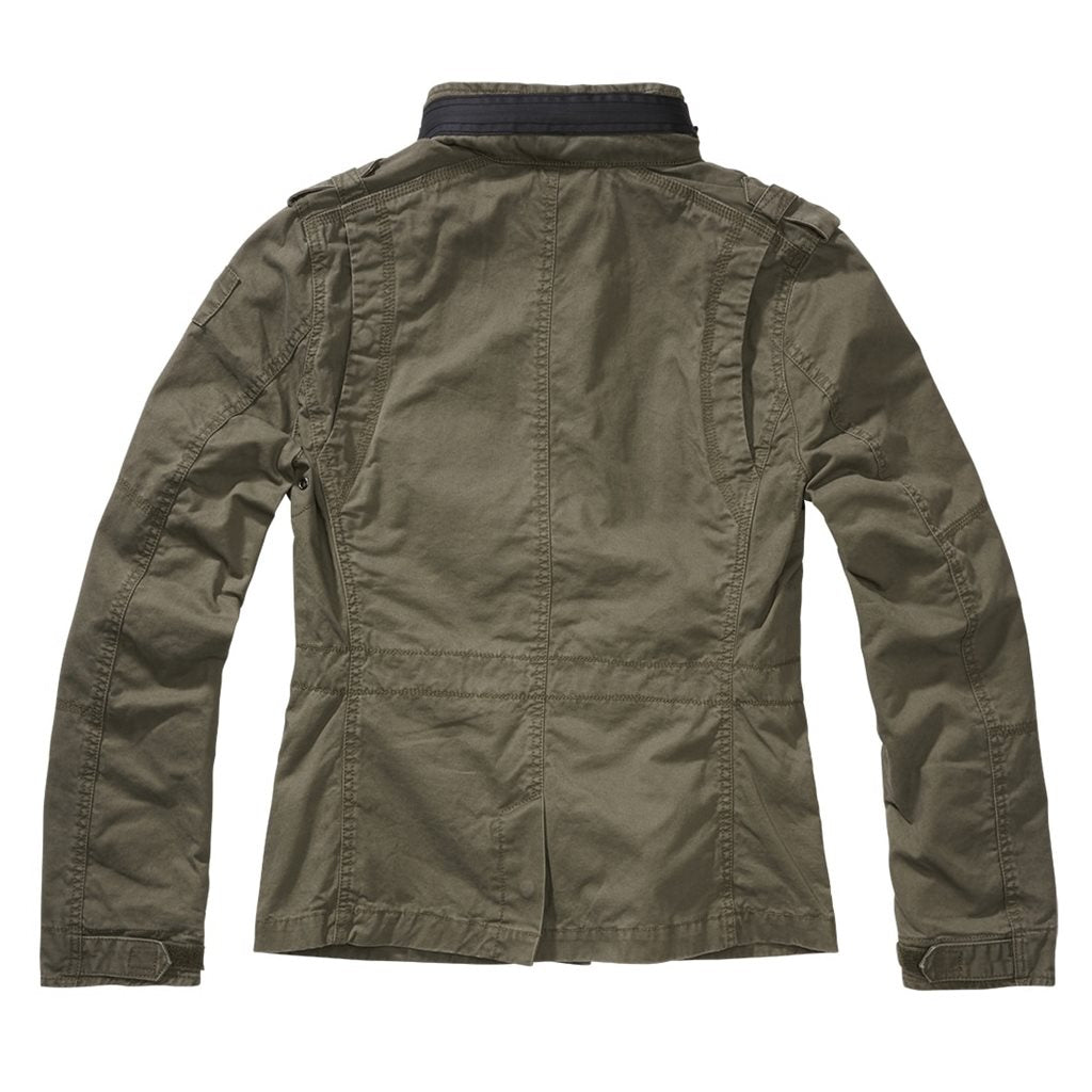 Chaqueta BRITANNIA mujer verde, algodón, 5 bolsillos y capucha
