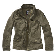 Chaqueta BRITANNIA mujer verde, algodón, 5 bolsillos y capucha