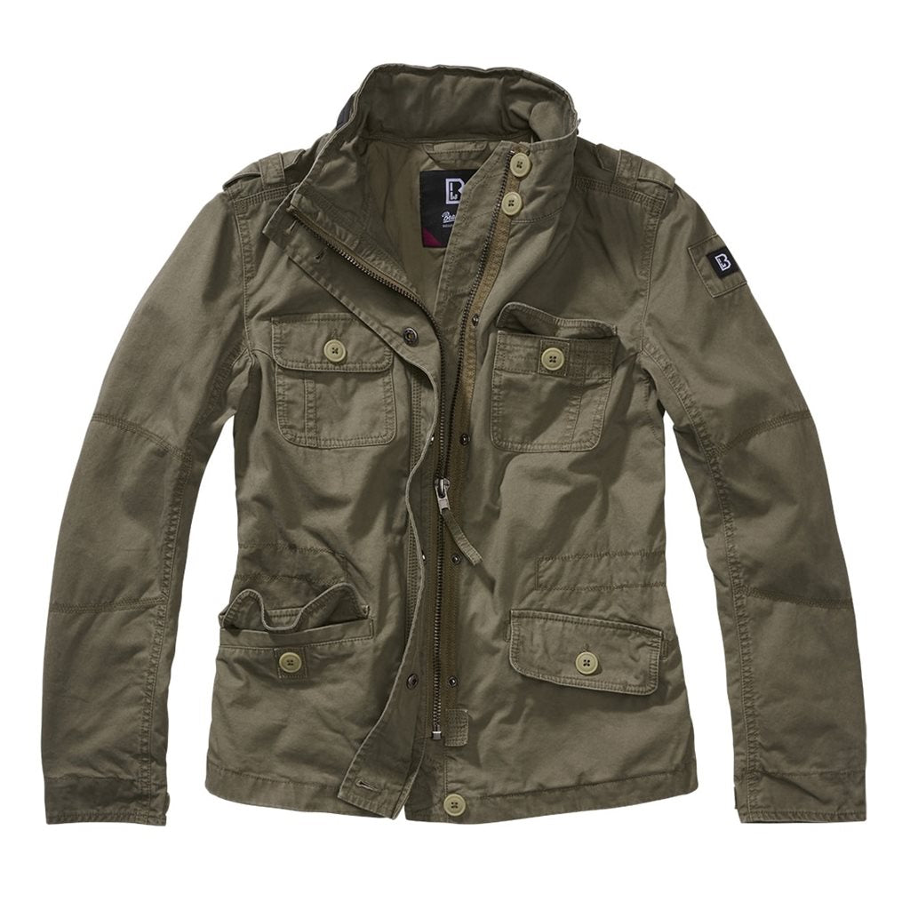Chaqueta BRITANNIA mujer verde, algodón, 5 bolsillos y capucha