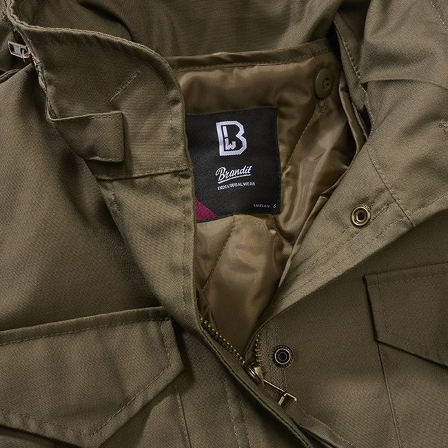 Chaqueta M65 Standard mujer verde BRANDIT con 4 bolsillos y forro interior desmontable