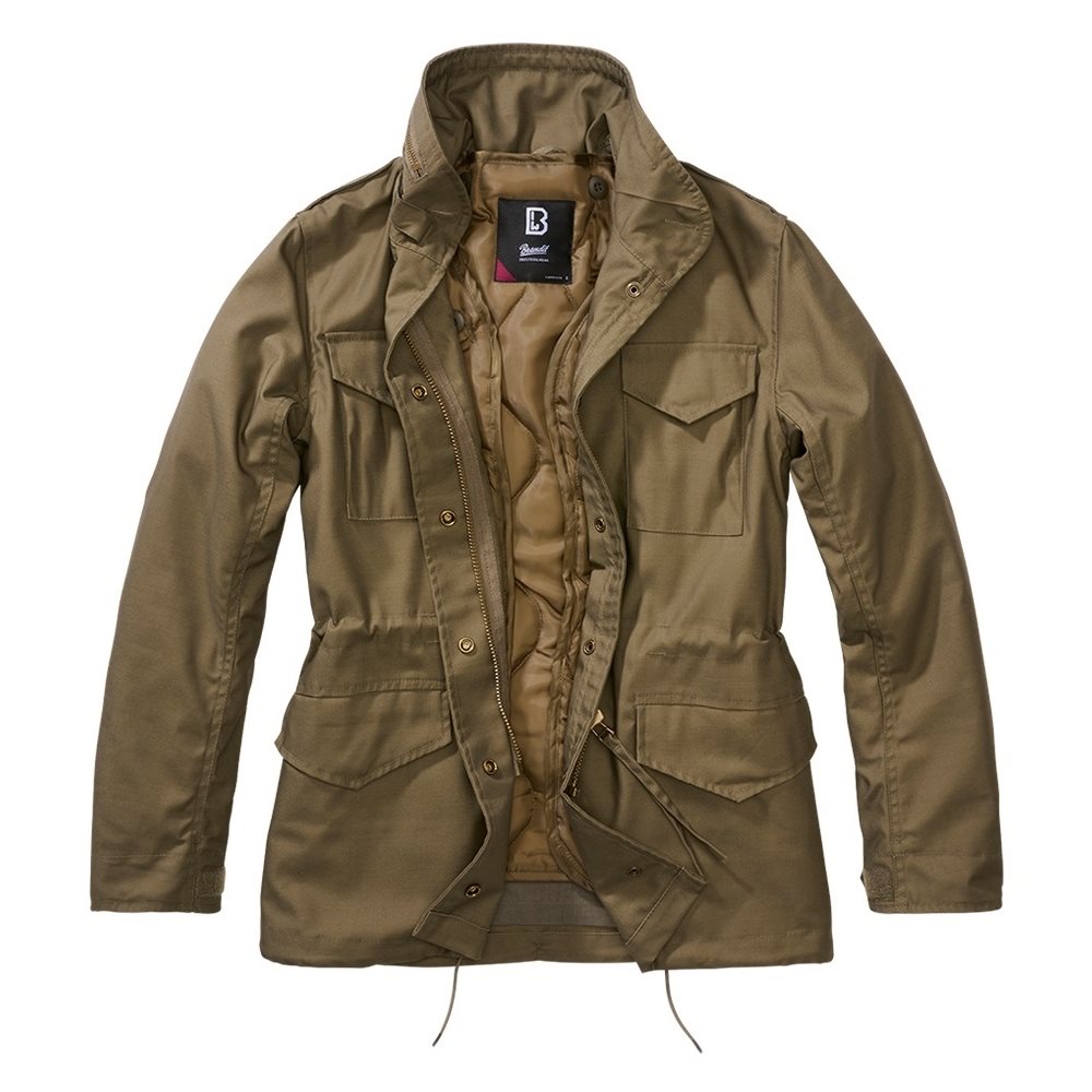 Chaqueta M65 Standard mujer verde BRANDIT con 4 bolsillos y forro interior desmontable