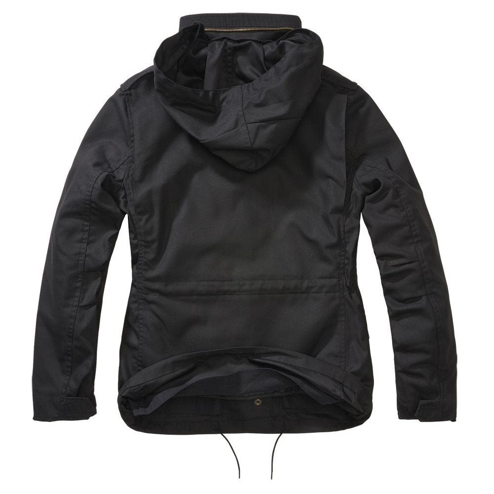 Chaqueta M65 STANDARD mujer negra con 4 bolsillos y capucha oculta