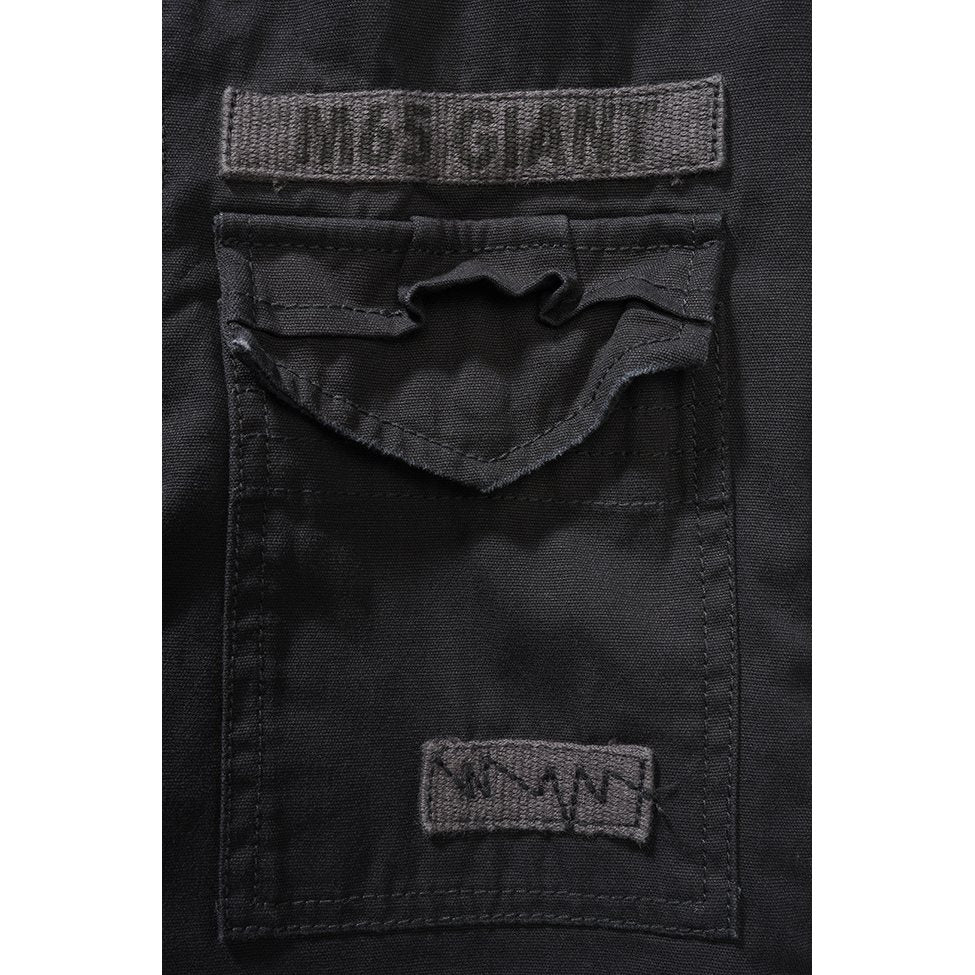 Chaqueta M65 GIANT mujer negra con forro desmontable y múltiples bolsillos