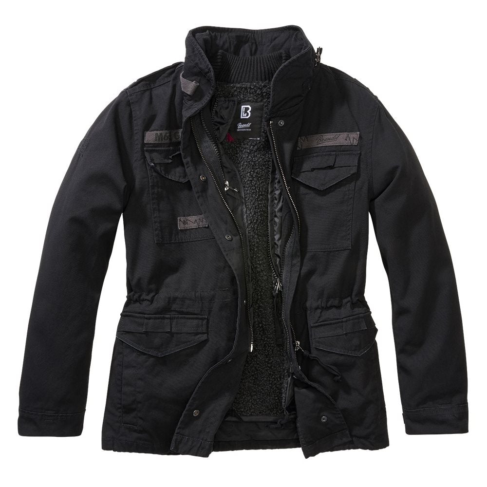 Chaqueta M65 GIANT mujer negra con forro desmontable y múltiples bolsillos