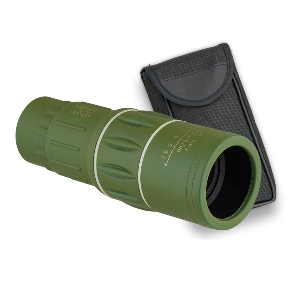 Monocular 16x52 negro con funda de transporte