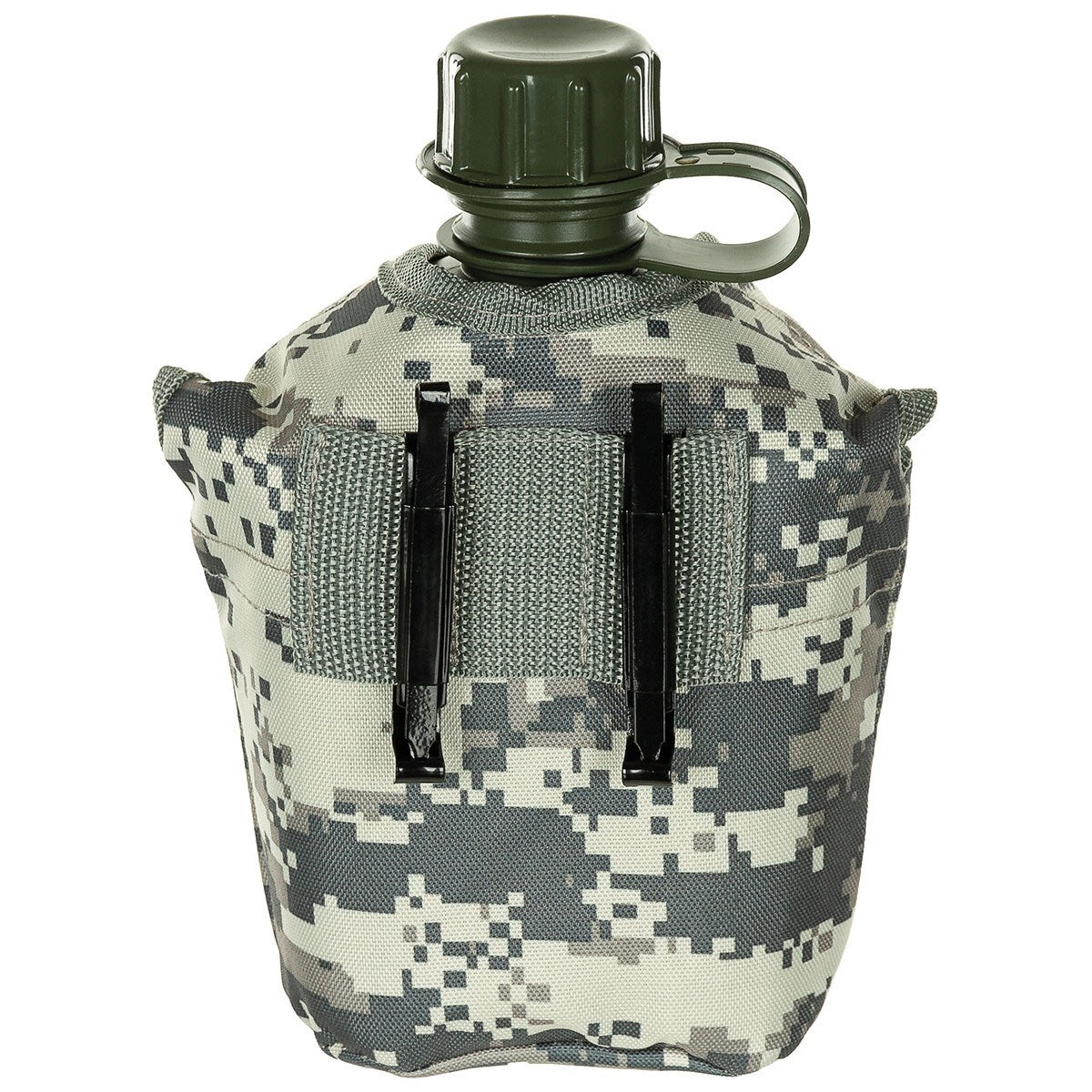 Cantimplora de campaña US 1L con funda de nylon patrón 95 bosque, botella de plástico con funda camuflaje