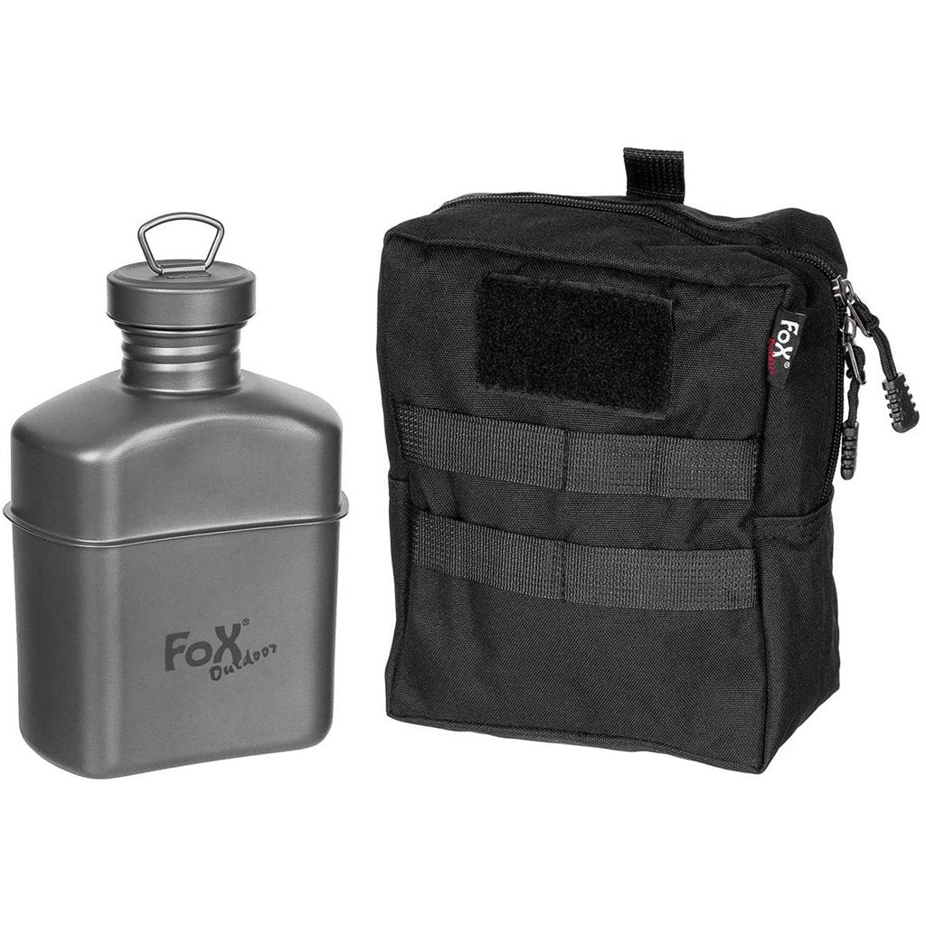 Botella de titanio 1 L con funda MOLLE - 33260