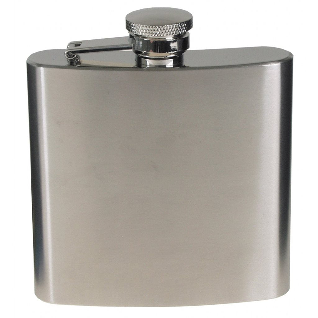 Petaca de acero inoxidable 170 ml (6 oz) acabado mate