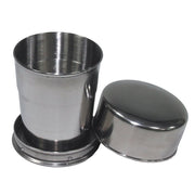 Vaso plegable telescópico de acero inoxidable 15 cl plateado
