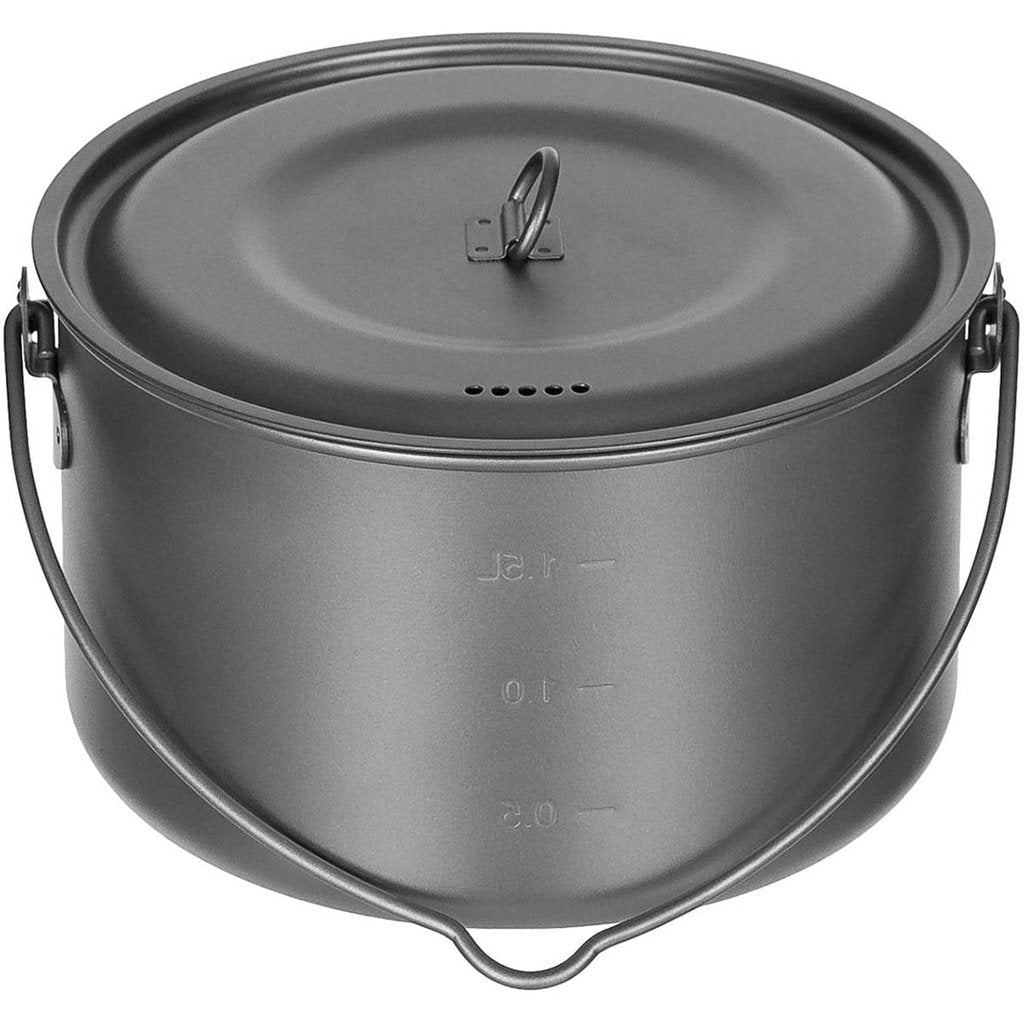 Olla FOX de titanio 1,95 l con tapa y asas plegables