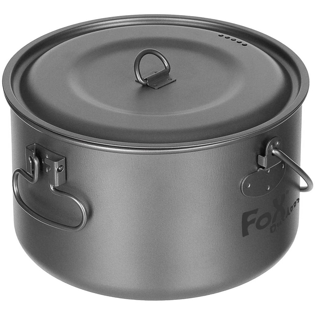 Olla FOX de titanio 1,95 l con tapa y asas plegables