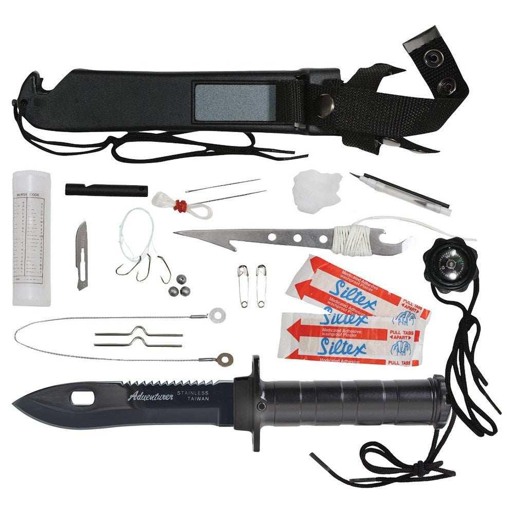 Cuchillo de hoja fija DELUXE ADVENTURER negro