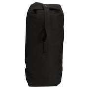 Saco náutico estándar negro de lona de algodón 91 x 53 cm con asa y correa de hombro