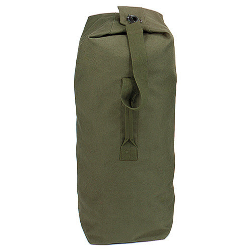 Saco náutico estándar negro de lona de algodón 91 x 53 cm con asa y correa de hombro