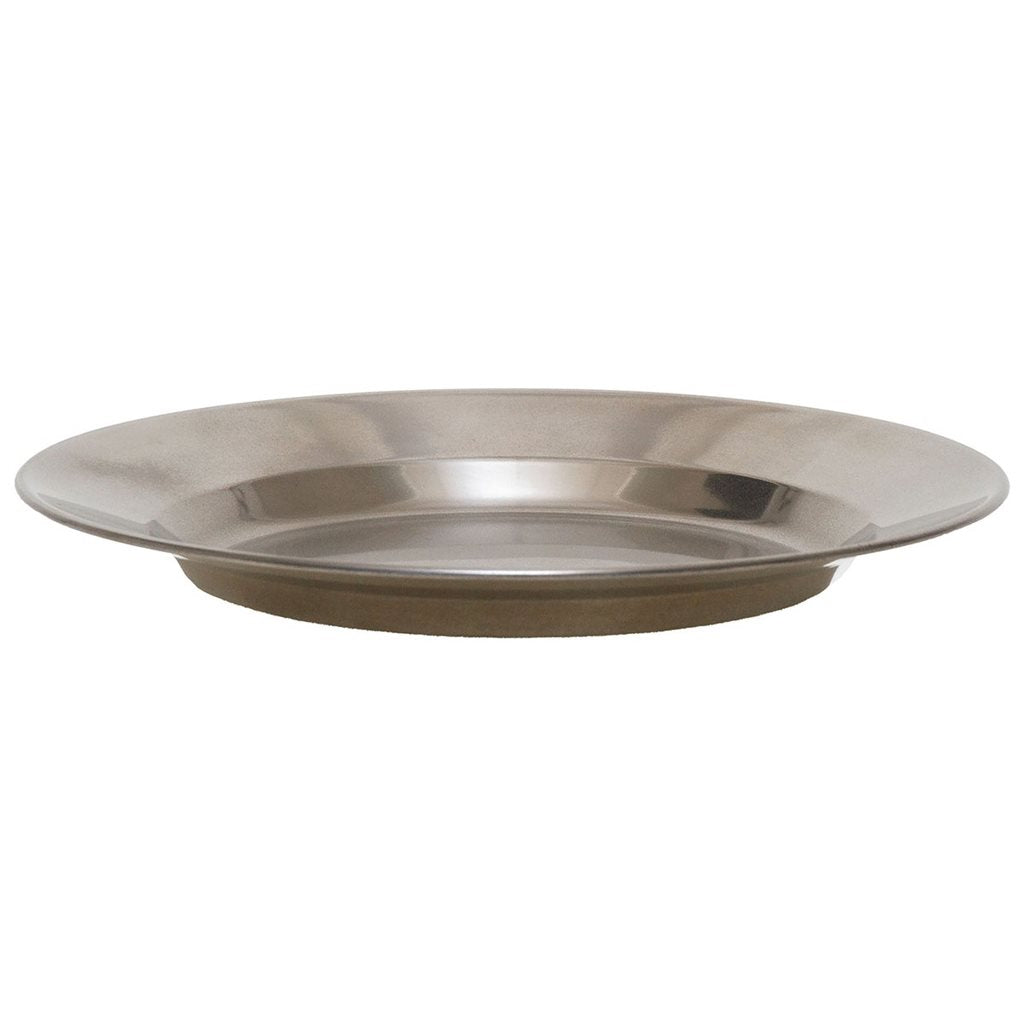 Plato hondo de acero inoxidable plateado diámetro aprox. 25 cm