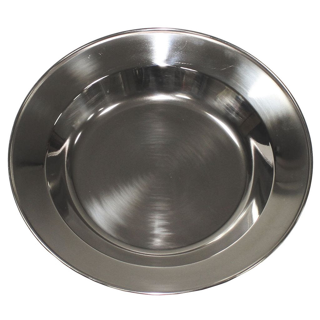 Plato hondo de acero inoxidable plateado diámetro aprox. 25 cm