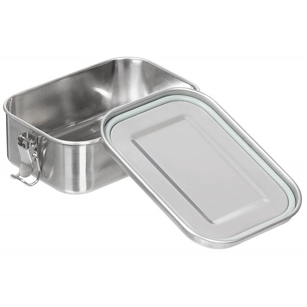 Caja para comida PREMIUM pequeña de acero inoxidable 16 x 11,5 x 6 cm