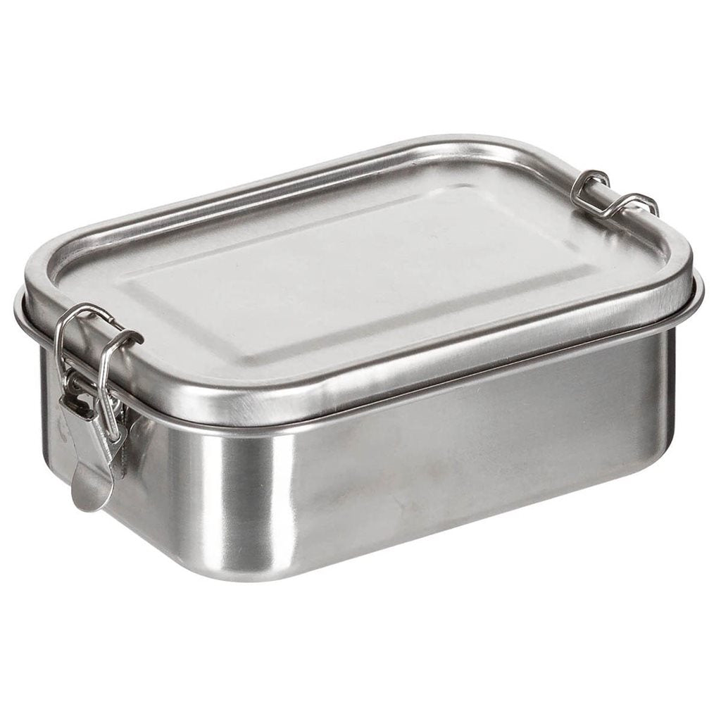 Caja para comida PREMIUM pequeña de acero inoxidable 16 x 11,5 x 6 cm
