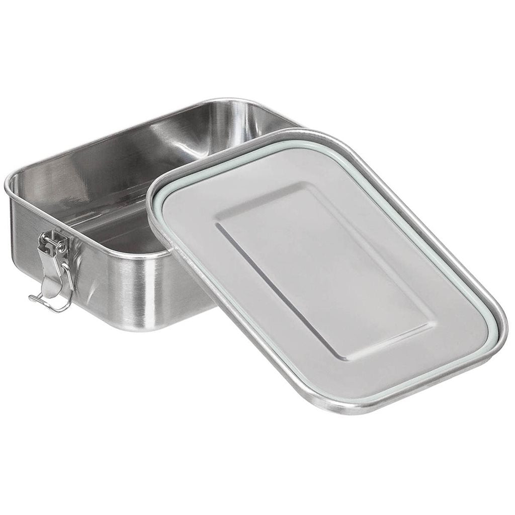 Caja para comida Premium de acero inoxidable, 19 x 14,5 x 6,5 cm