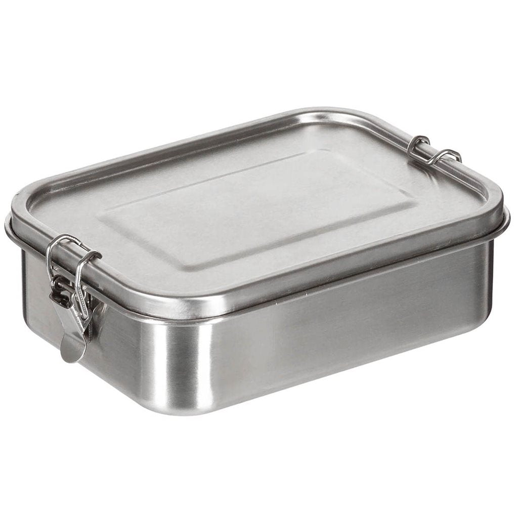 Caja para comida Premium de acero inoxidable, 19 x 14,5 x 6,5 cm