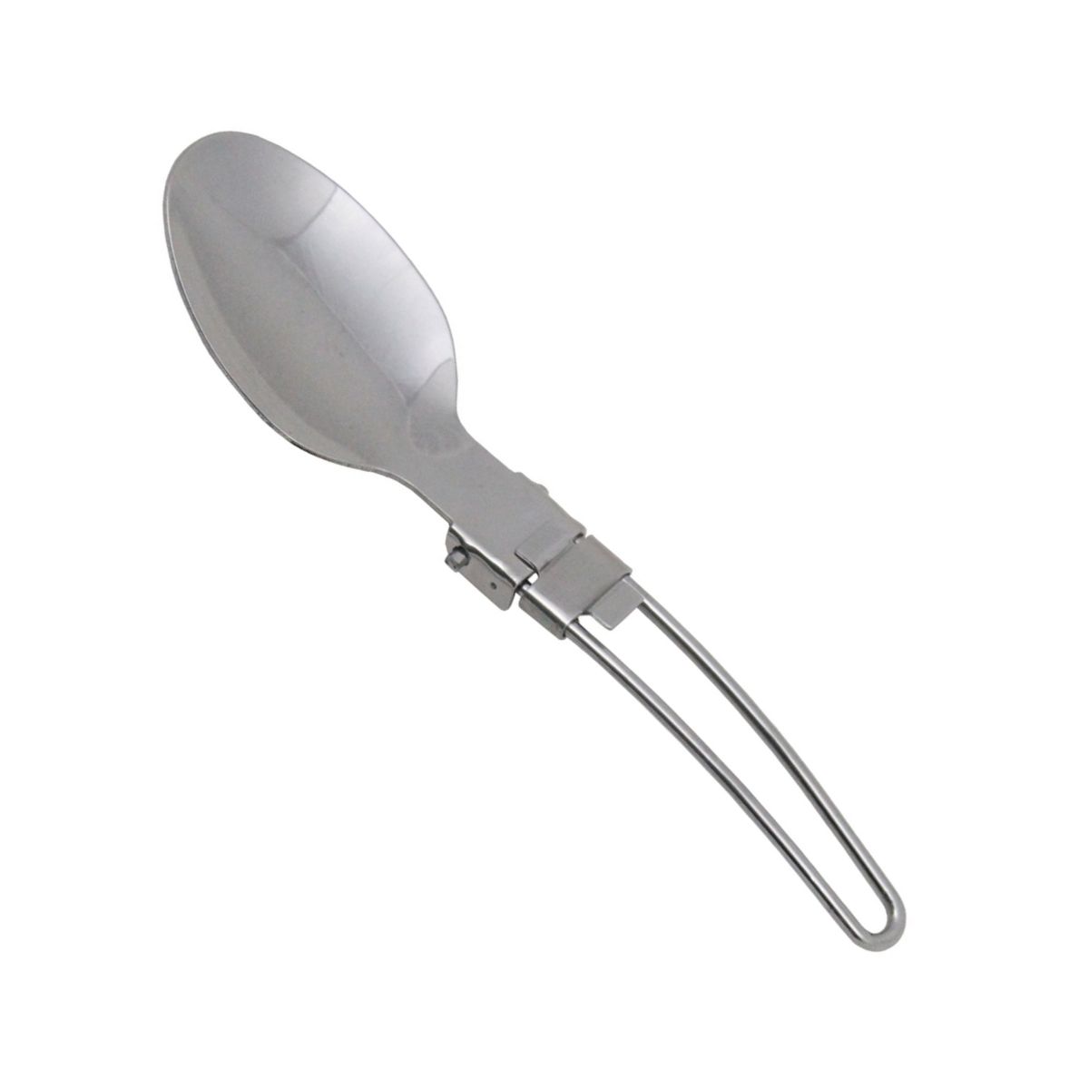 Cuchara plegable de camping en acero inoxidable
