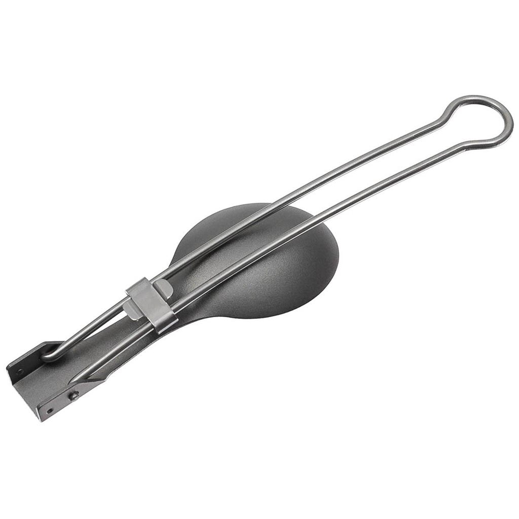 Cuchara plegable TREK de titanio ultraligera con funda, 22 cm (plegada 15 cm), 25 g