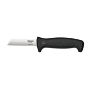 Cuchillo OH-8 con hoja de acero inoxidable y mango plástico negro, herramienta para artesanos