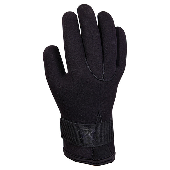 Guantes impermeables COD WEATHER de neopreno negros con palmas engomadas
