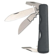 Cuchillo electricista plegable NH-4 con mango plástico negro y funda PVC
