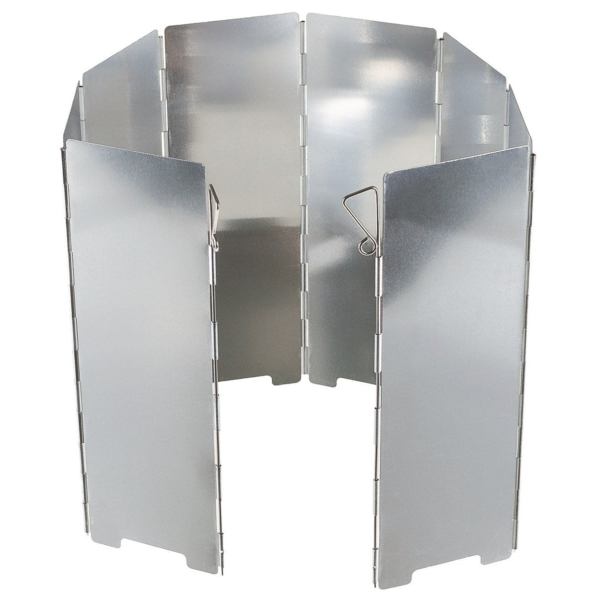 Pantalla cortavientos plegable 8 aletas para hornillo de camping