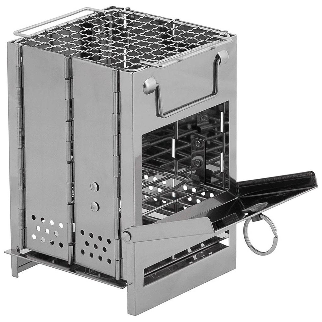 Parrilla de viaje ROCKET MINI plegable de acero inoxidable
