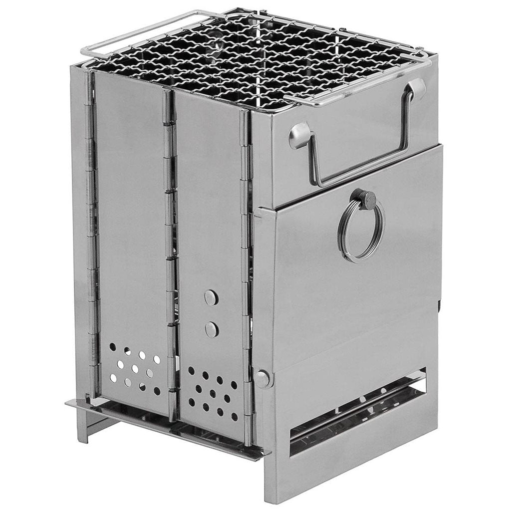 Parrilla de viaje ROCKET MINI plegable de acero inoxidable
