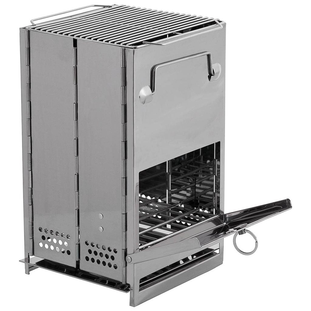 Parrilla plegable de viaje ROCKET MEDIUM en acero inoxidable