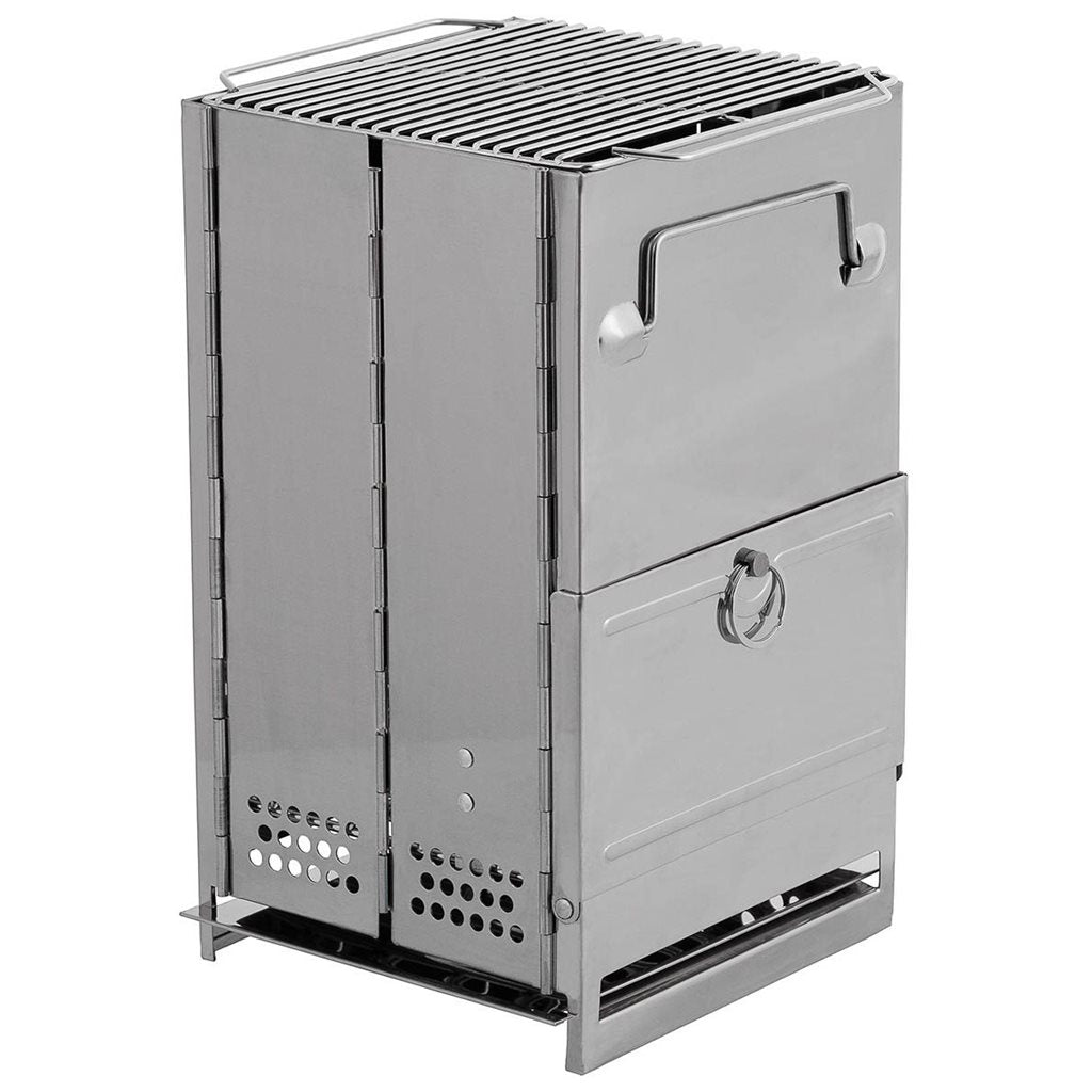 Parrilla plegable de viaje ROCKET MEDIUM en acero inoxidable
