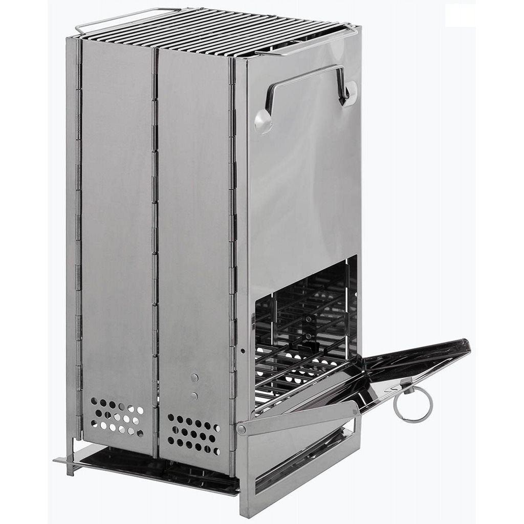 Parrilla de viaje ROCKET LARGE plegable de acero inoxidable