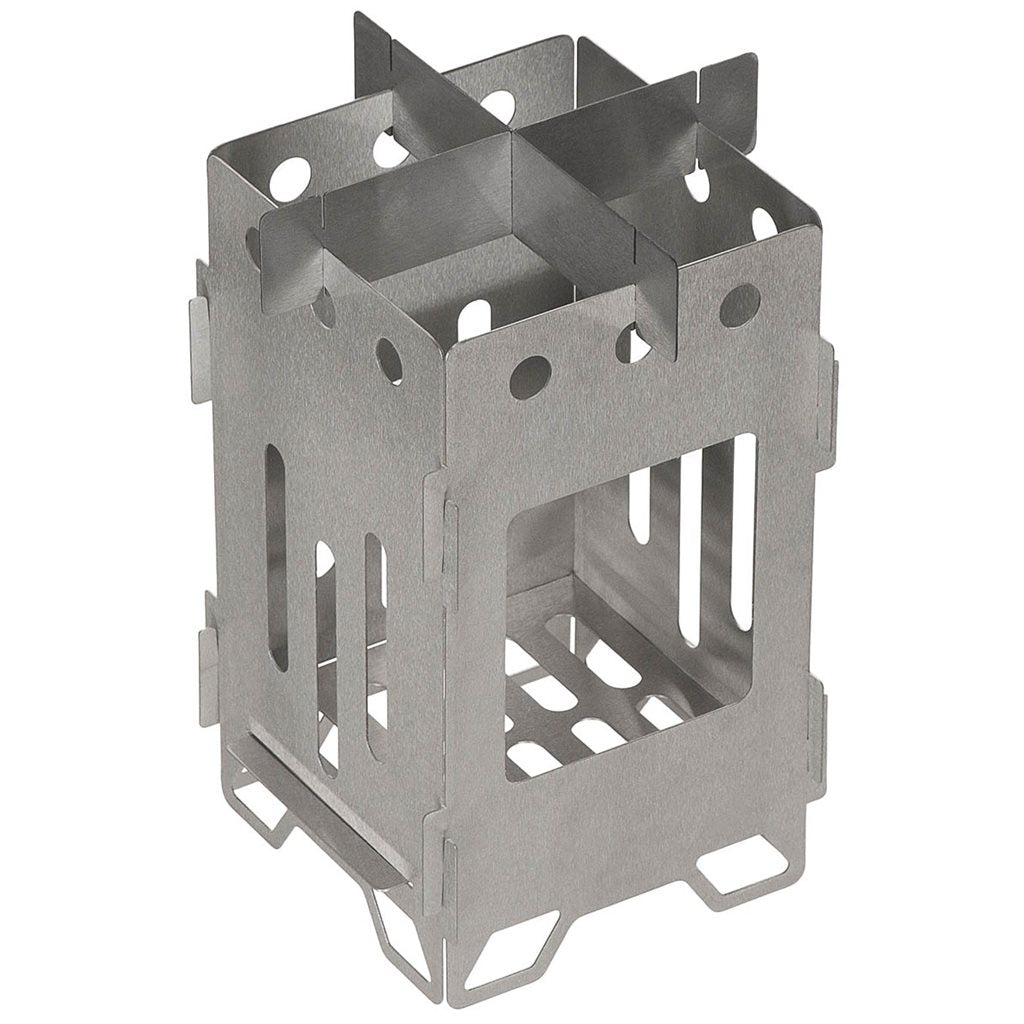 Hornillo plegable HOBO grande DŘÍVKÁČ de acero inoxidable con funda rígida