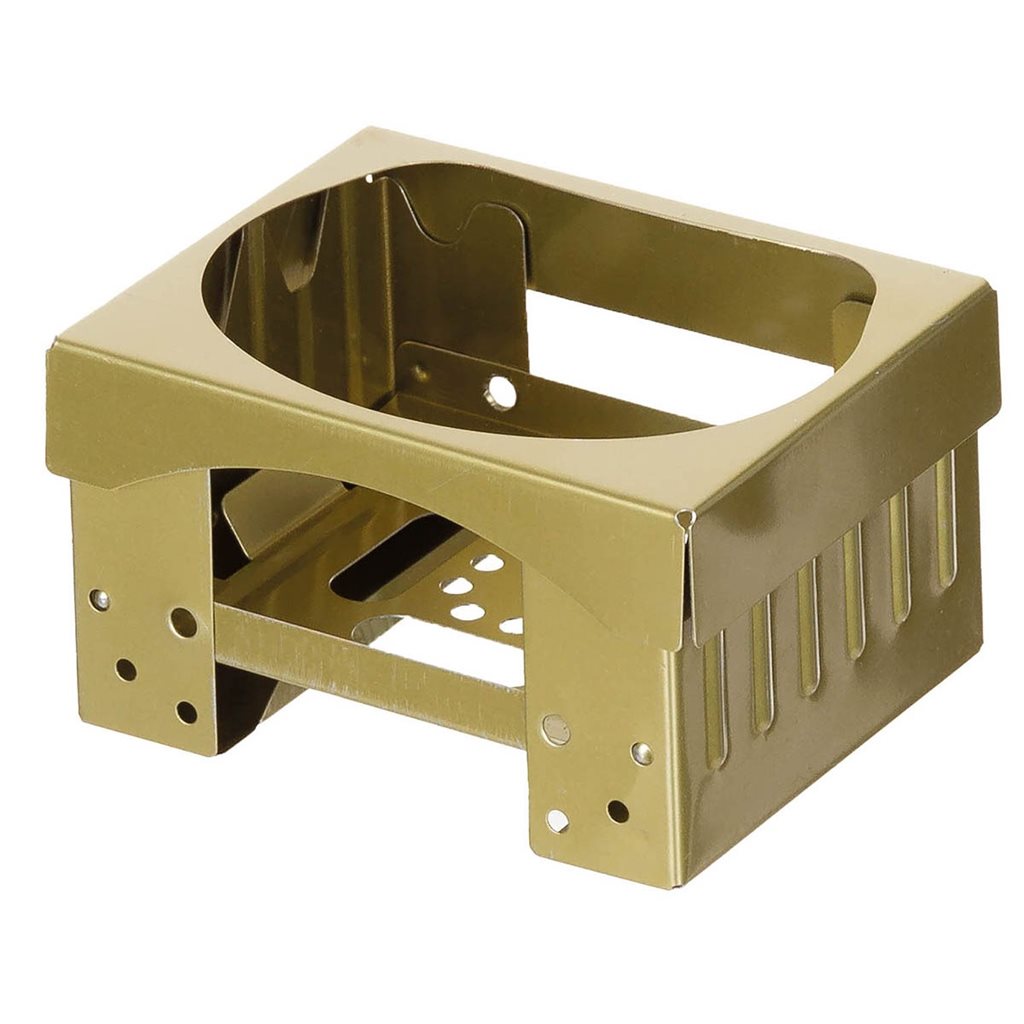 Hornillo plegable MFH de tres piezas con cortavientos y soportes, sin combustible