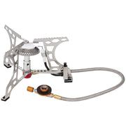 Hornillo plegable de gas CAMPING PIEZO - acero inoxidable