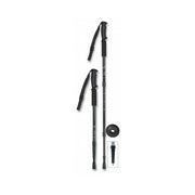 Bastón de trekking telescópico negro 110-135 cm, ligero 318 g
