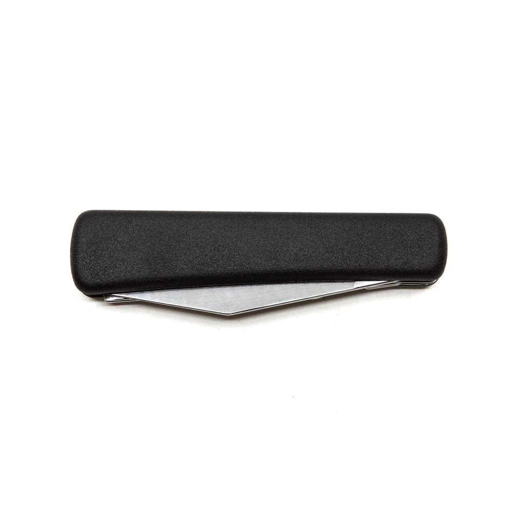 Cuchillo de pesca NH-3B, hoja acero inoxidable 420 de 75 mm, mango plastico negro y funda PVC