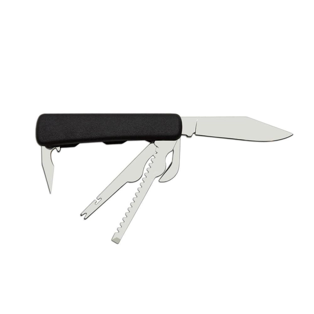 Cuchillo de pesca NH-5B con hoja de acero inoxidable 420, mango plástico negro y funda de PVC