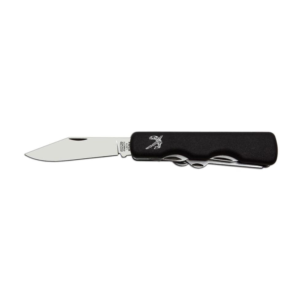 Cuchillo de pesca NH-5B con hoja de acero inoxidable 420, mango plástico negro y funda de PVC