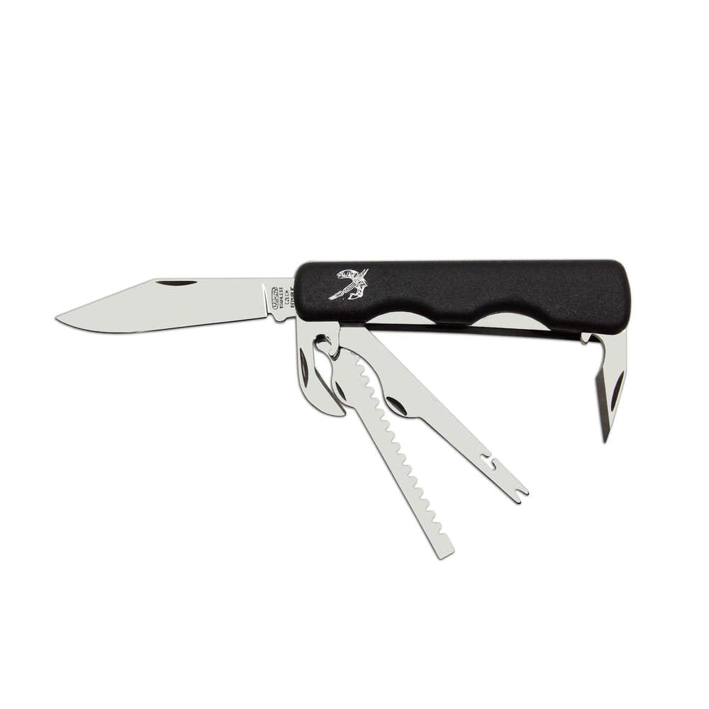Cuchillo de pesca NH-5B con hoja de acero inoxidable 420, mango plástico negro y funda de PVC