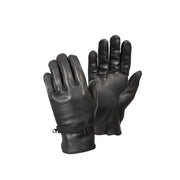 Guantes de cuero D-3A negros con cinta de ajuste en el dorso (imagen del producto)