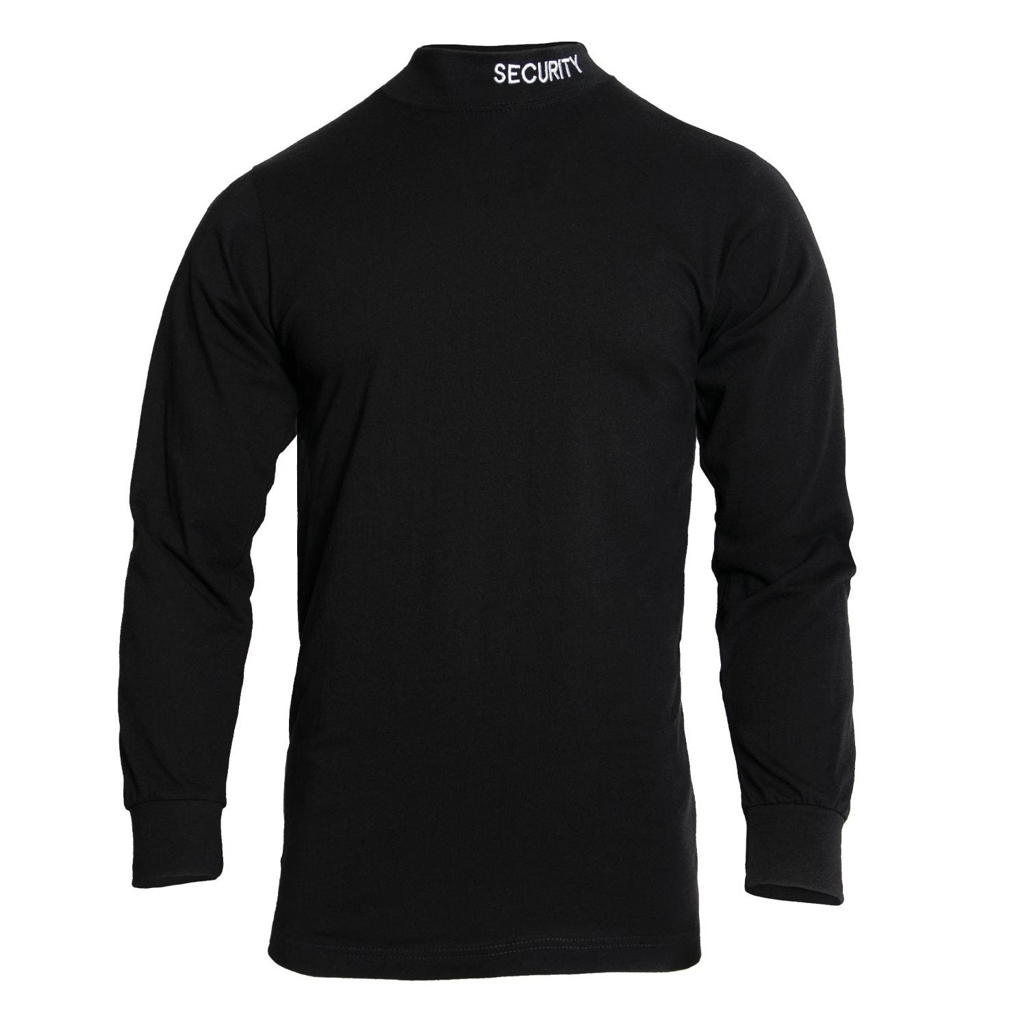 Rolak negro SECURITY de algodón con cuello elástico bordado