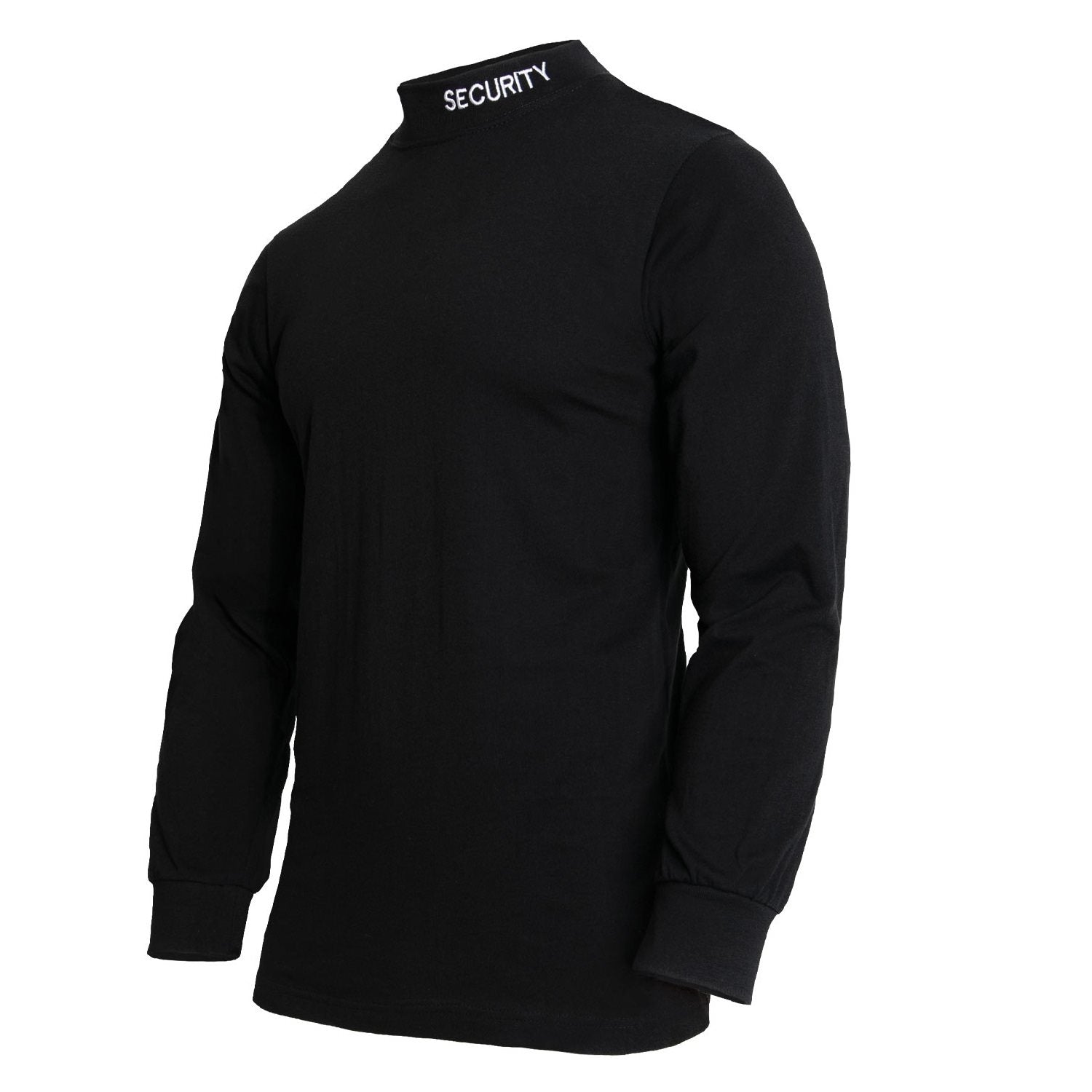 Rolak negro SECURITY de algodón con cuello elástico bordado