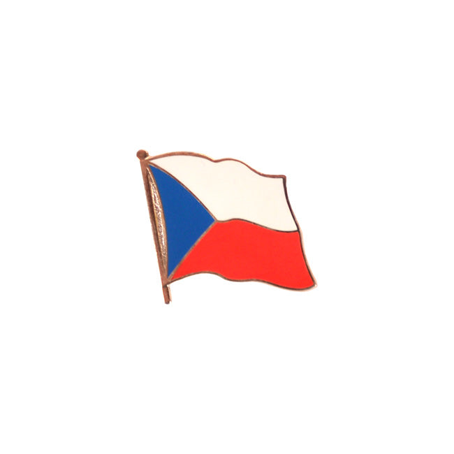 Insignia metálica esmaltada con la bandera de la República Checa, fijación con pasador, 1,5 x 1,5 cm