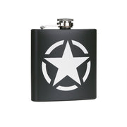 Petaca de acero inoxidable 170 ml con estrella US ARMY (ID 343198)