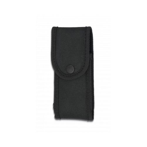 Funda negra para navaja plegable con cierre de botón (druk).
